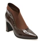 Botine elegante FLAVIA PASSINI maro, 263185, din piele naturala lacuita