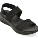Sandale SKECHERS negre, KZULTRA FLEX 3.0, din material textil