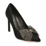 Pantofi eleganti femei EPICA negri, 6A122, din piele intoarsa