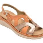 Sandale SUAVE maro, 12503, din piele naturala