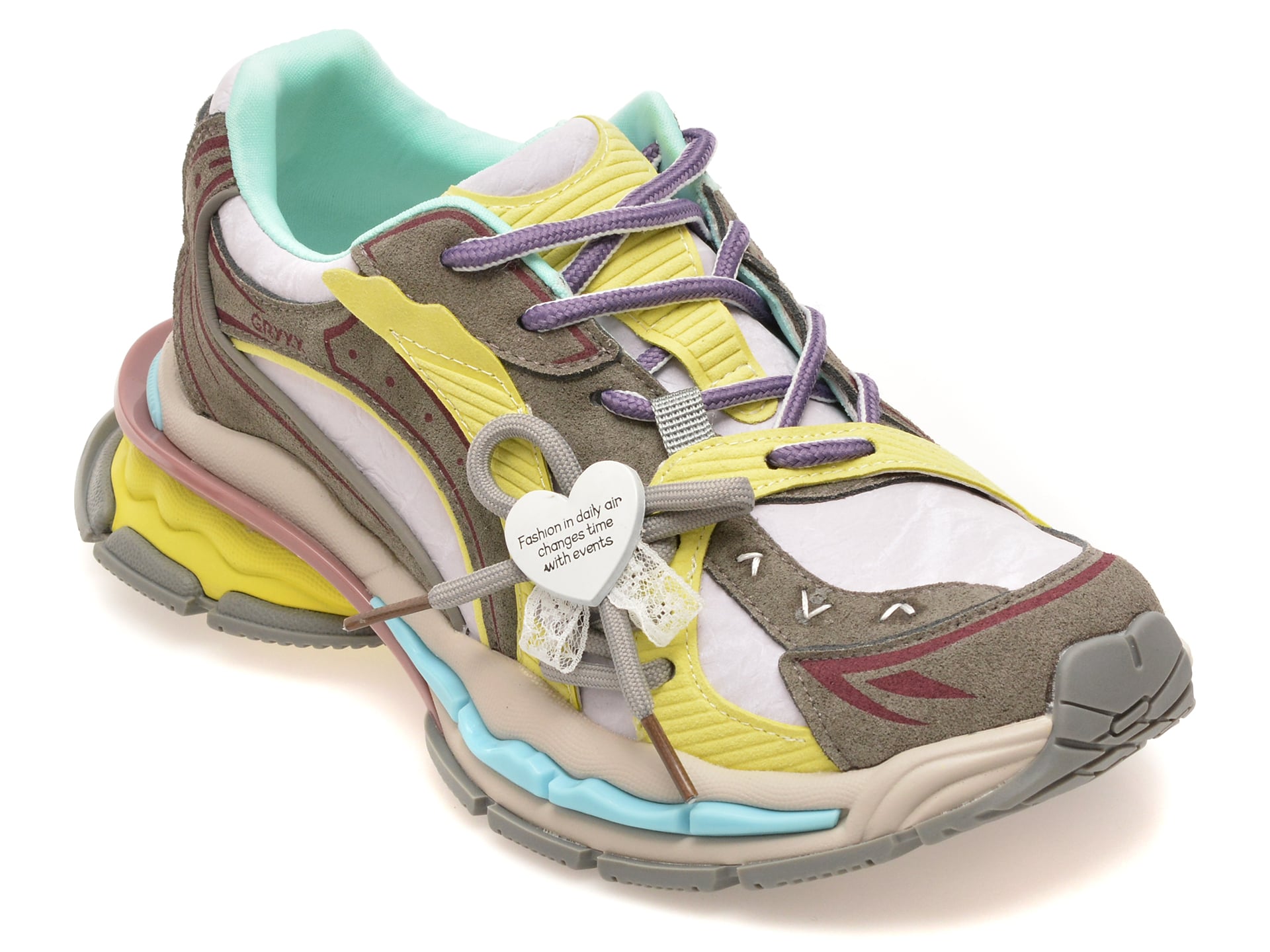 ce842f788e03f8f762c016ce33e9a2fa2e456574e139cc4d2993bb7906038c2a Pantofi sport DAMA GRYXX multicolor, 261701, din piele ecologica - imagine 1