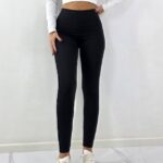 Colanti vatuiti OLAFIT, cu emblema si banda modelatoare, NEGRU
