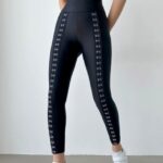 Colanti Versense, cu capse metalice, Negru