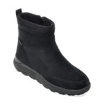 Ghete Femei GEOX negre, D6626C, din piele intoarsa