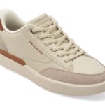 Pantofi sport Barbati SKECHERS albi, VERLOMA, din piele naturala