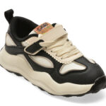 Pantofi sport Copii SELECTION KIDS alb-negru, W313, din material textil