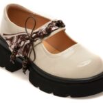 Pantofi casual Femei GRYXX bej, 5979, din piele naturala lacuita