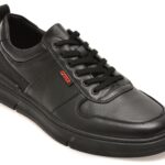 Pantofi barbati OTTER negri, 63161, din piele naturala