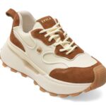 Pantofi sport DAMA EPICA albi, 5371, din piele naturala