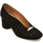 Pantofi eleganti femei EPICA negri, 3671872, din piele intoarsa
