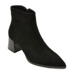 Botine FLAVIA PASSINI negre, AC6510, din piele intoarsa
