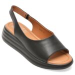 Sandale FLAVIA PASSINI negre, 25636, din piele naturala