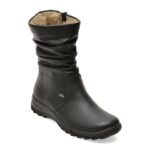 Cizme femei RIEKER negre, Z7171, din piele ecologica