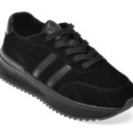 Pantofi sport DAMA GRYXX negri, 187082, din piele intoarsa
