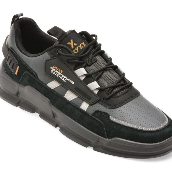 Pantofi sport Barbati GRYXX negri, 28186, din piele ecologica