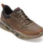 Pantofi sport Barbati SKECHERS maro, ARCH FIT ORVAN, din piele naturala