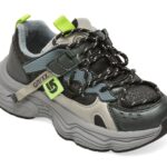 Pantofi sport Baieti GRYXX negri, WD002, din piele ecologica