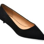 Pantofi eleganti femei EPICA negri, 3716, din piele intoarsa
