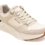 Pantofi sport Barbati SKECHERS albi, ROVINO LITE, din piele ecologica