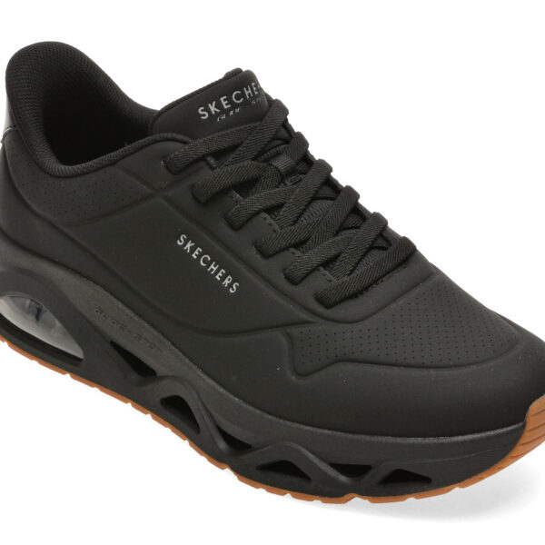 Pantofi sport Barbati SKECHERS negri, UNO GLIDE-STEP, din piele ecologica