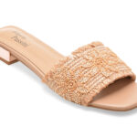 Papuci FLAVIA PASSINI bej, 9151, din material textil