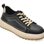 Pantofi sport Barbati BITE THE BULLET negri, 71612, din piele naturala