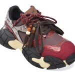 Pantofi sport DAMA GRYXX rosii, 21702, din material textil si piele naturala