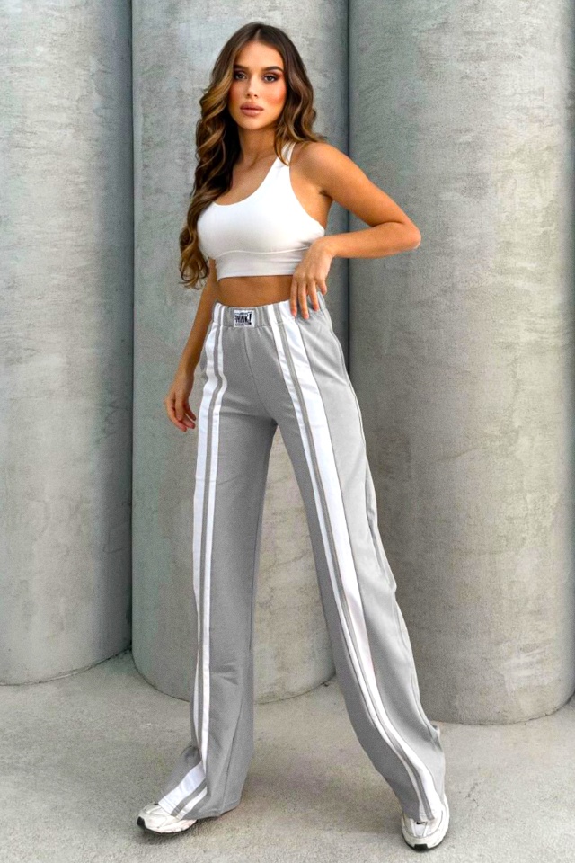 pantaloni-casual-de-dama-think-deep-cu-o-croiala-lejera-usor-evazata54117 Pantaloni casual de dama ThinK Deep, cu o croiala lejera usor evazata, Gri - imagine 1