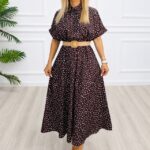 Rochie midi casual EVELISSE, cu guler camasa ?i curea texturatÇ, Maro Ciocolata, Marime S/M