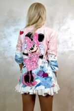 Sacou de zi GRAFFITI, cu imprimeu Disney, Minnie, Roz, Marime S/M - imagine 2